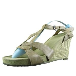 Aerology‎ Plush Women Gladiator Sandal Shoes Beige Synthetic Size 9 Medium